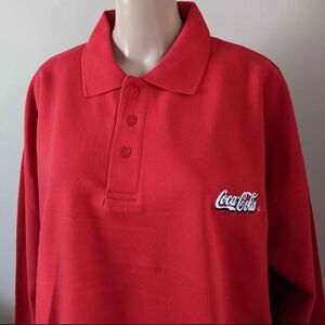 Coca-Cola Embroidered Red Polo Shirt, Men's XXL